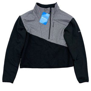 Columbia Lodge Hybrid Half Zip Pullover Black Grey